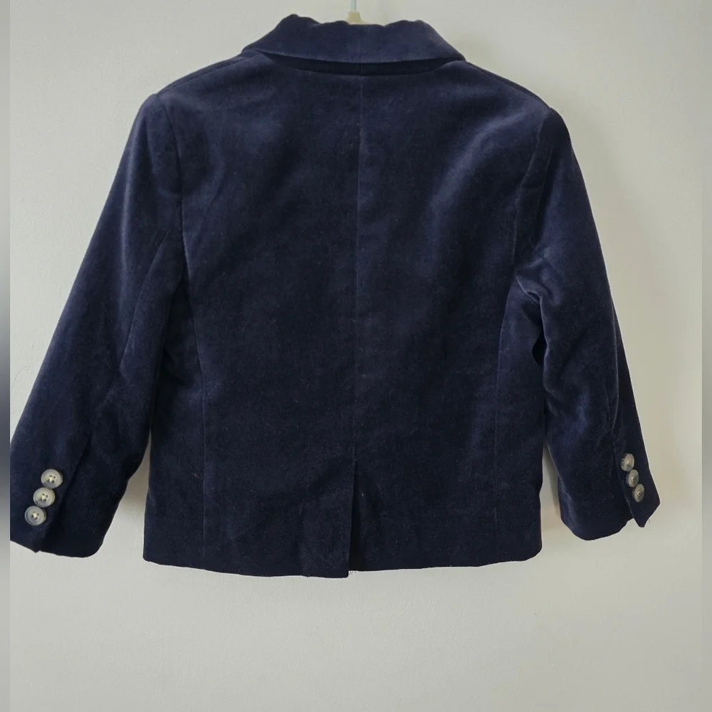 Janie and Jack Suede Navy Blue Blazer Toddler 2T